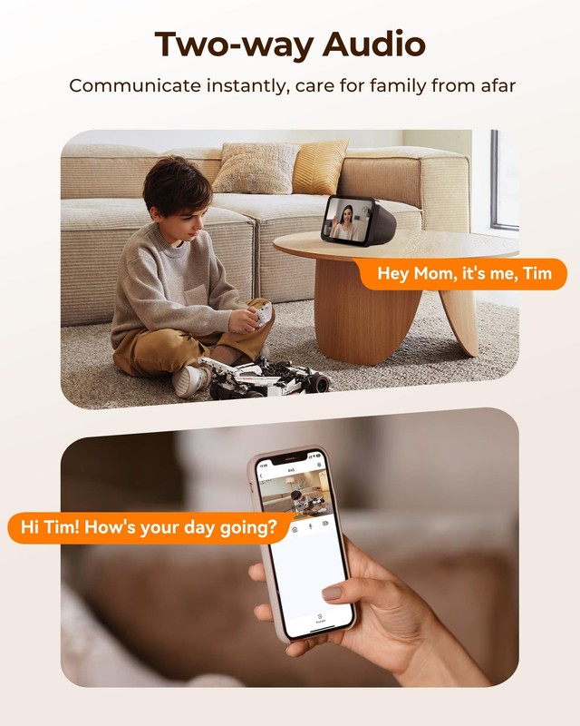 4MP Home Security Camera with AI Detection, Night Vision & 2-Way Audio gallery
