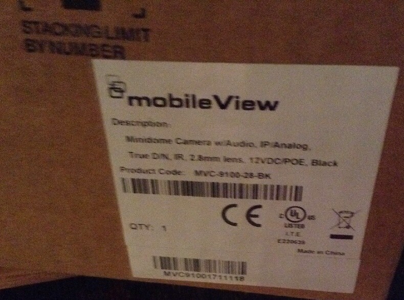 MOBILEVIEW HD MINIDOME IP/ANALOG CAMERA 9100 DAY/NIGHT IR POE MIC 2.8mm 1.3MP gallery