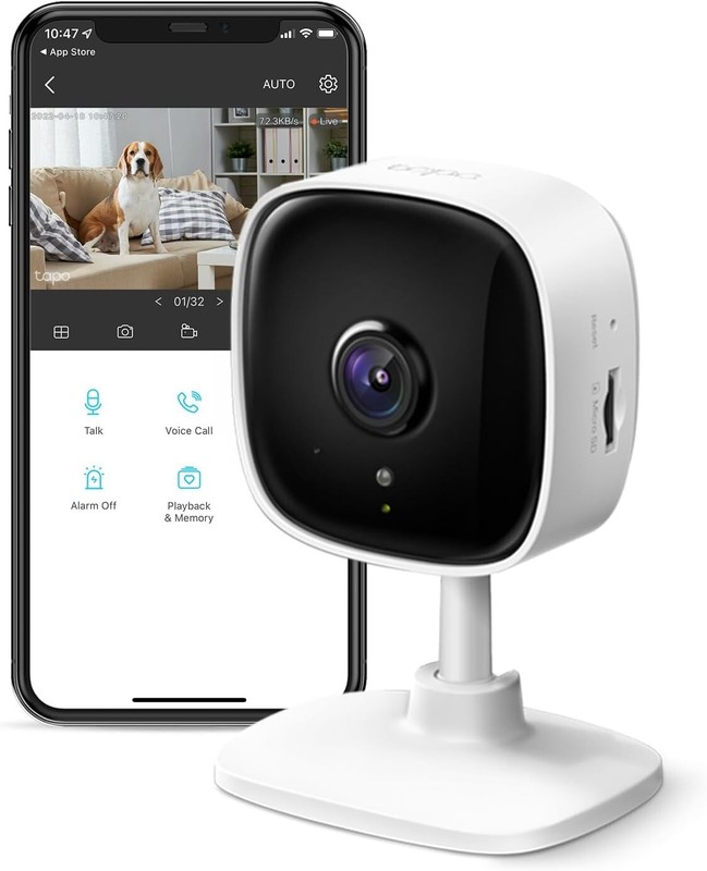 Tp-Link Tapo C100 Home Security Wi-Fi Camera, 1080P Full HD – (C225)