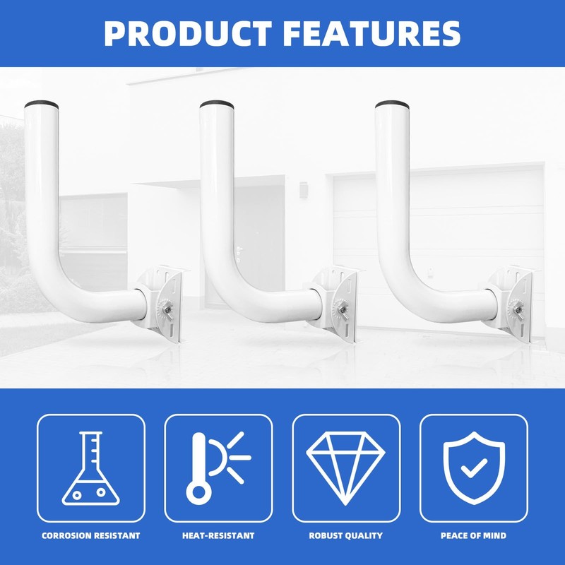 Universal Wireless Bridge Bracket Mount, 3 Pack J Pole Mounts, Adjustable Pol... gallery
