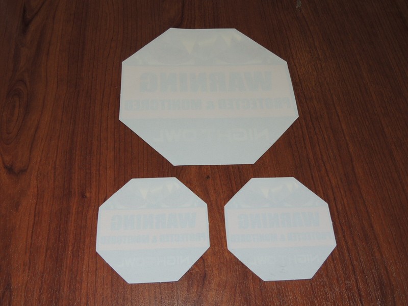 Lot of Genuine Night Owl Door Window Sticker Decal Video Monitoring Protect 3 *