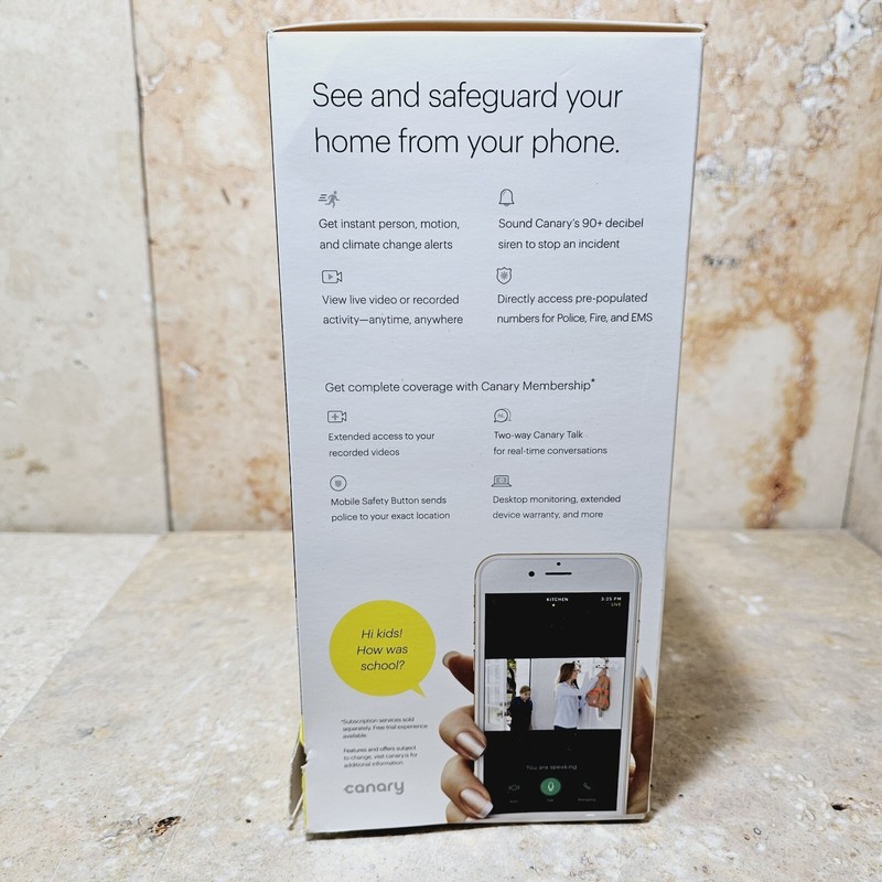 Canary View CAN100USWT White/Black Wireless 1080pHD Indoor Smart In Box gallery