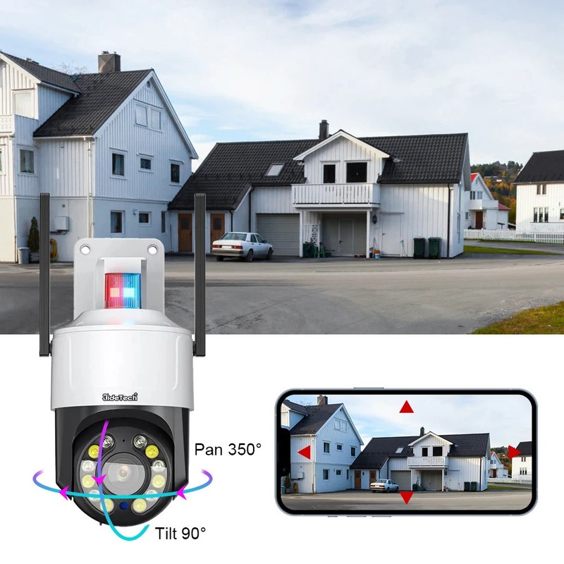 JideTech 5MP 5G WiFi PTZ Camera 5X Optical Zoom Auto Tracking Color Night Vision gallery