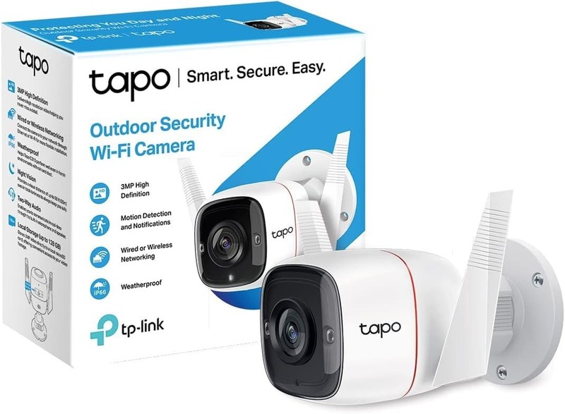 Tapo TP-Link 2K Security Camera Outdoor Wired, IP66 Weatherproof, 2K, White gallery