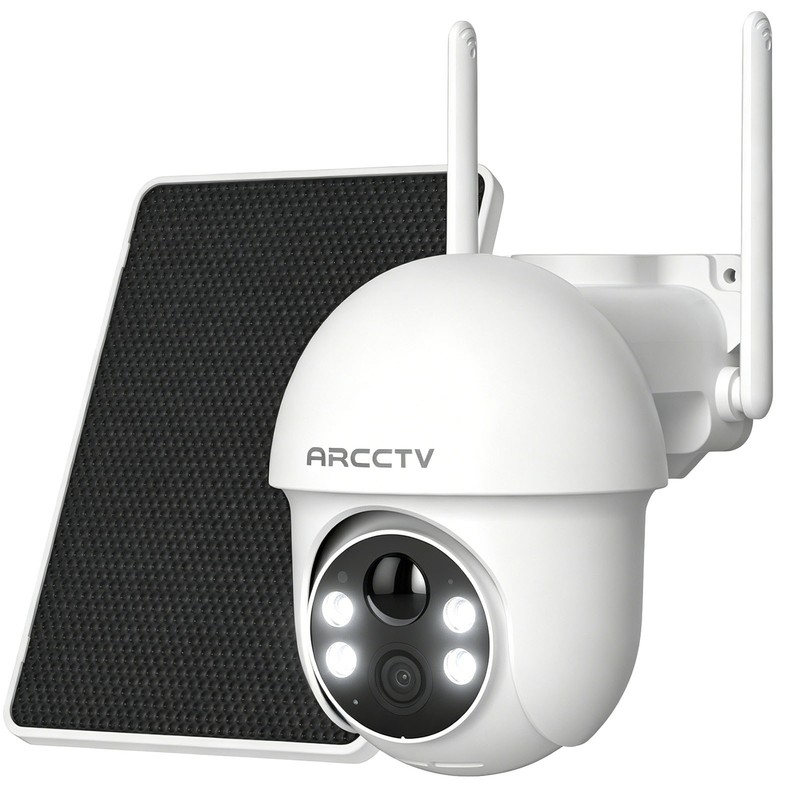 ARCCTV 4MP Wireless Security Cameras Solar Battery Outdoor 2 Way Audio 360° View