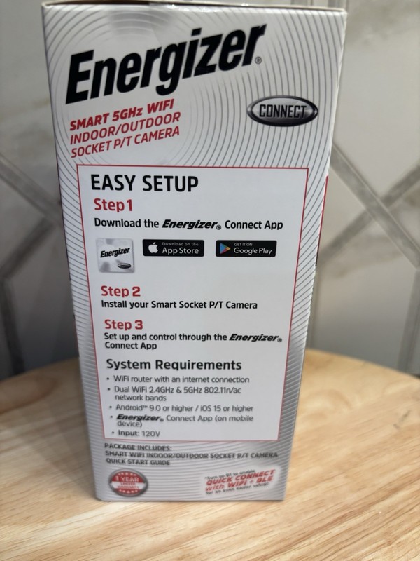 NEW 5GHz Energizer Smart Camera WiFi Indoor Outdoor Standard Bulb Socket Voice gallery