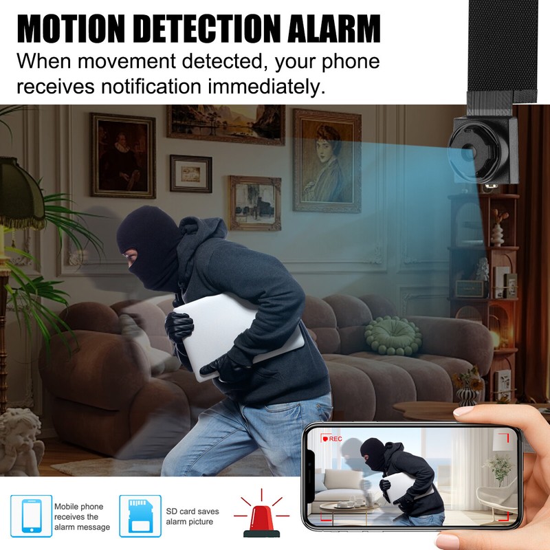 4K Mini Camera: WiFi Motion Alerts & DIY Mini Mount 1H Battery/24-7 Recording US gallery
