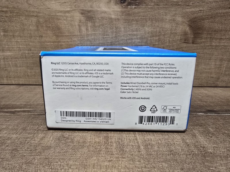 Ring Wired Doorbell Pro - Satin Nickel *NEW* gallery