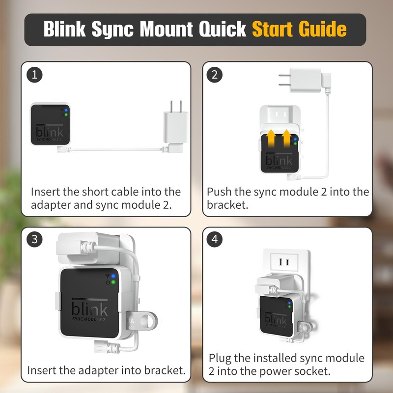 256GB USB Flash Drive, Outlet Wall Mount Holder for Blink Sync Module 2 with Sho gallery