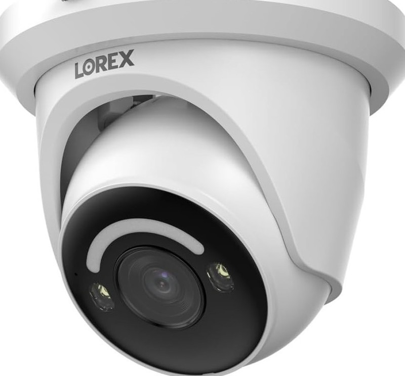 Lorex 4K Wired IP Security Camera with Color Night Vision Smart Lighting E863SD