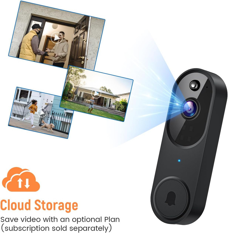 Smart Video Doorbell Camera Wireless, AI Human Detection and Instant Alerts, Nig gallery