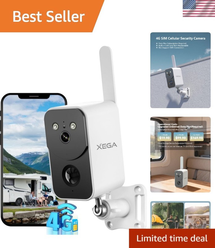 Wireless 4G Security Camera for Off-Grid Use – Easy Installation & Alerts