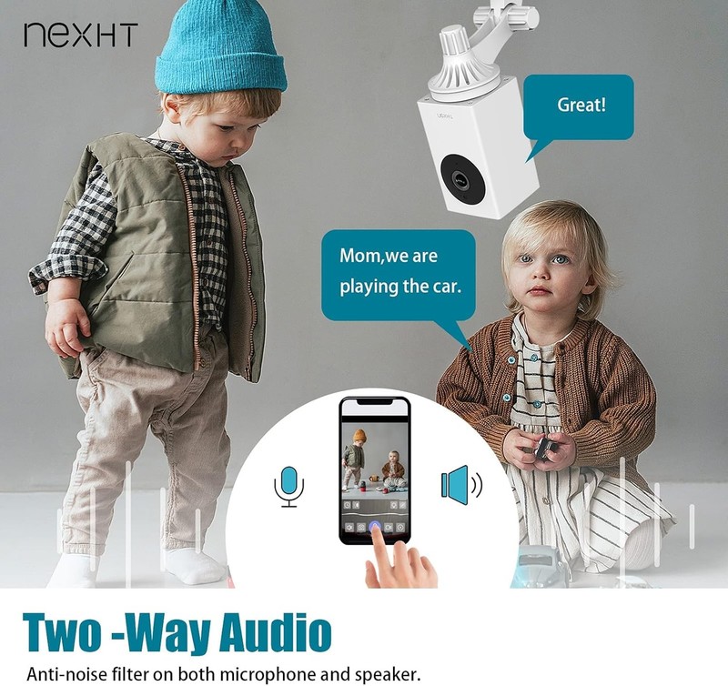 UGOHO.ME 1080P Pan/Tilt/Zoom Indoor Smart Camera Wi-Fi Viewing for White gallery