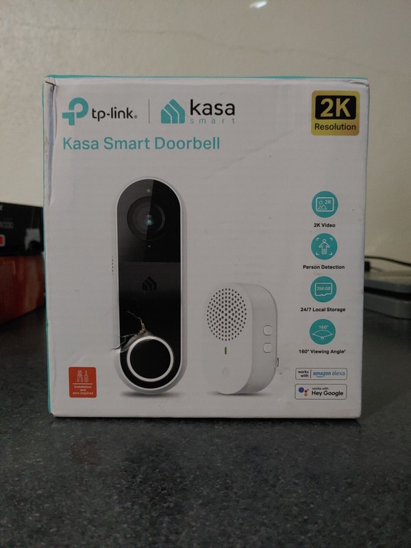 TP-LINK Kasa Smart Video Doorbell Camera Hardwired w/ Chime, 3MP 2K Resolution