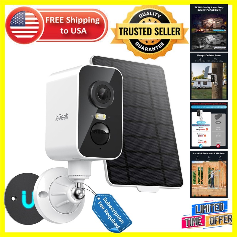 Advanced Solar-Powered Security Camera – 4G LTE, Night Vision & Easy Mounting