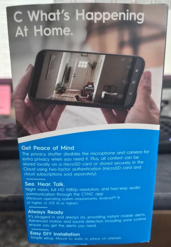 NEW Cync Indoor Smart Camera NEW AND SEALED gallery