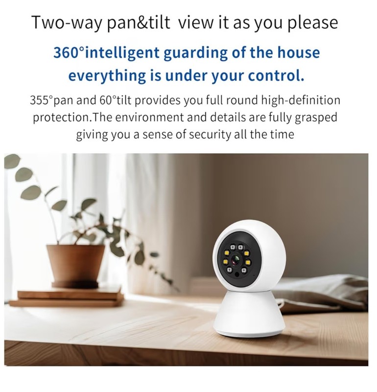 EVERSECU HD 2K 3.0MP WiFi Home Security Camera, Pan/tilt gallery