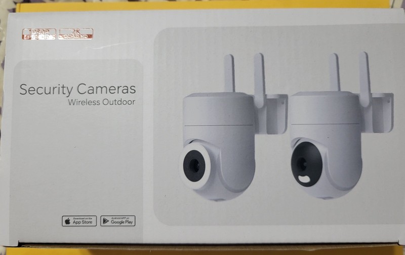 Wireless Wifi Security camera Indoor/Outdoor, 1080p, USB A to C power cord.