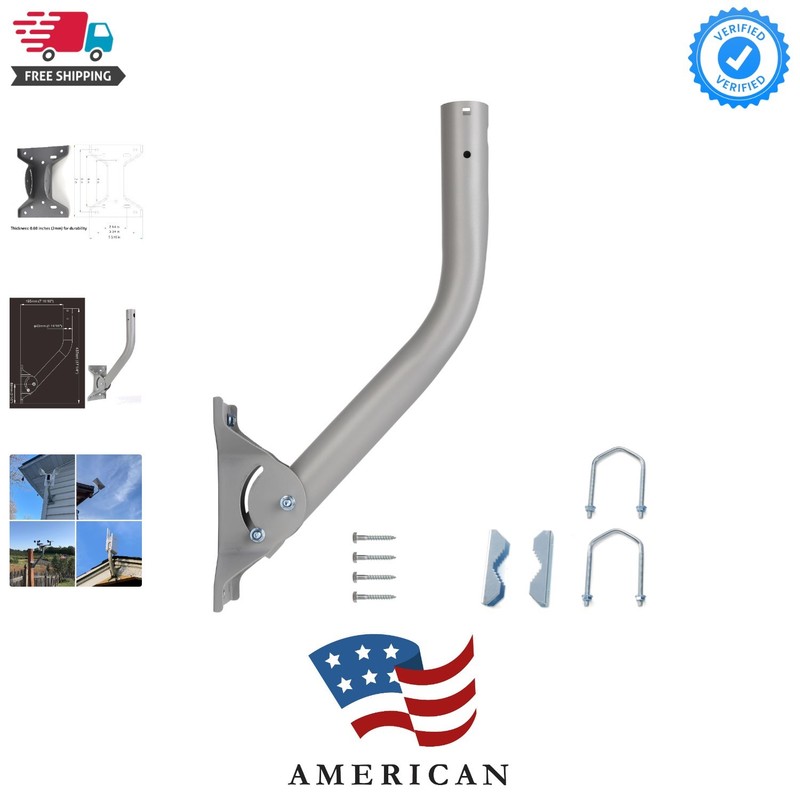 Heavy Duty Universal Adjustable Antenna Mount PoleOD 1 11/16″, Length 17 1/4″…
