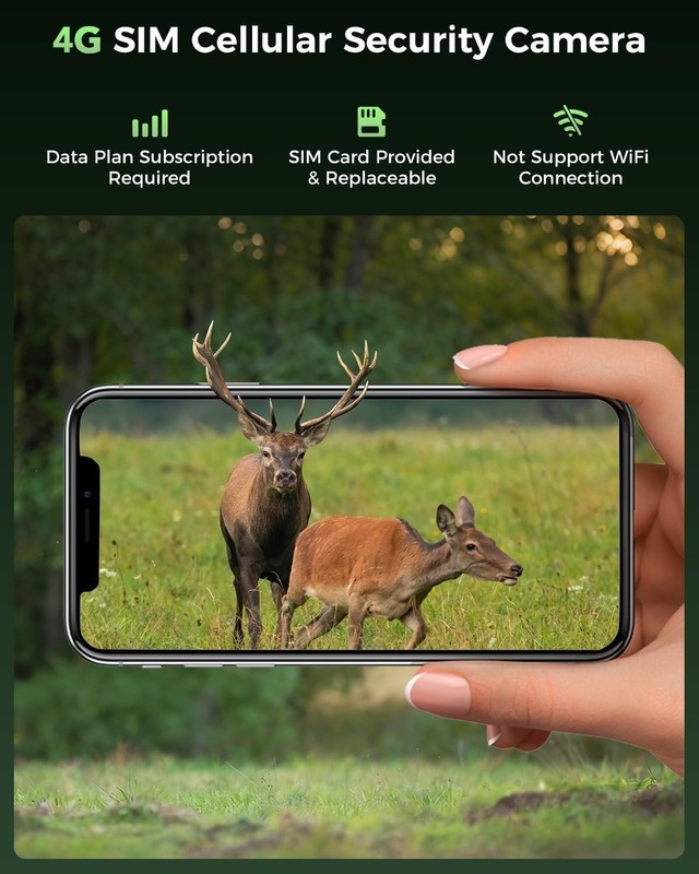 4G Solar Powered Security Camera - Wireless, 10000mAh, Night Vision, 2-Way Audio gallery