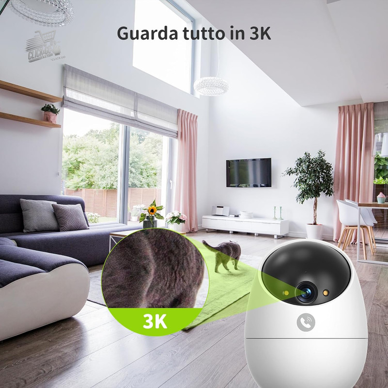 Indoor Wi-Fi Camera 360° Surveillance FHD 1080P Night Vision Baby Monit gallery