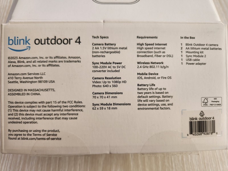 Blink Outdoor 4 1-Camera Wireless Security System Preowned gallery