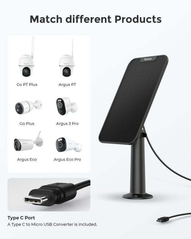 3W Weather-Resistant Solar Panel for Continuous Charging Security Cameras gallery
