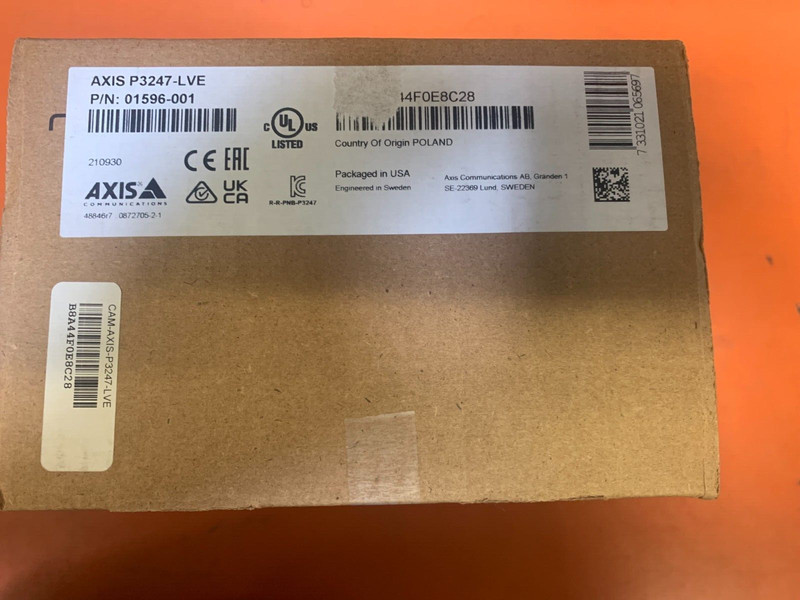 New AXIS P3247-LVE Security Dome Network Camera 01596-001