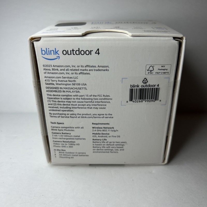 NEW Blink Outdoor 4 Add-On Camera 4th Gen PLUS Mount & Batteries-Module Required gallery
