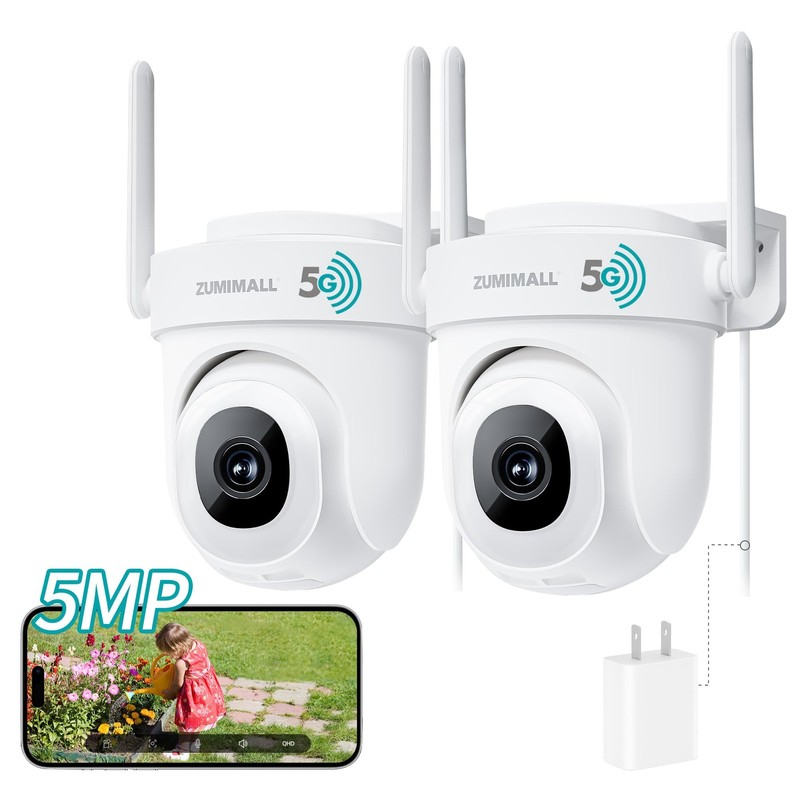 2.5K Wired Cameras for Home Security, 2.4G/5G WiFi Outdoor Security Camera, 5…
