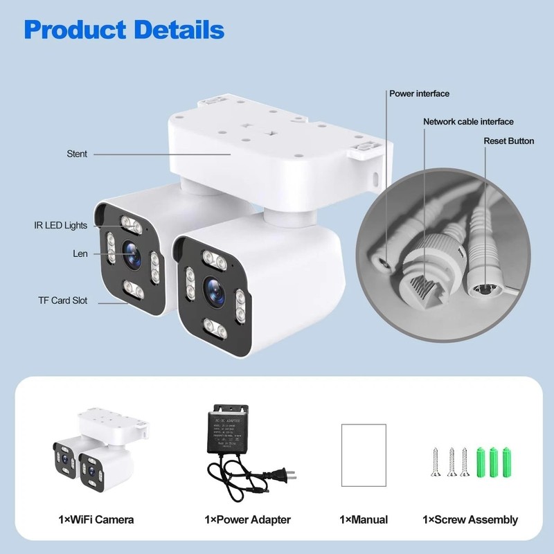 24/7 Recording Outdoor Camera with Dual Lens, Night Vision & Cloud Storage gallery