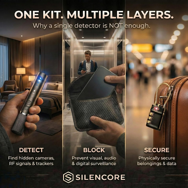 Travel Privacy Protection Kit: Hidden Camera & GPS Tracker Detector Set gallery
