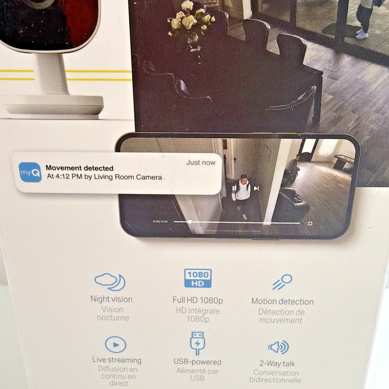 myQ Smart Indoor Security Camera – 1080p HD Video Night Vision Motion Detection gallery