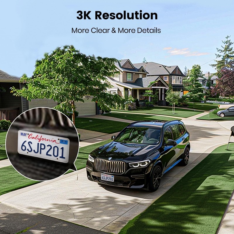 Aosu 3K Outdoor Security Camera, 360° PTZ, Auto-Tracking, 400-Lumen Spotlight gallery