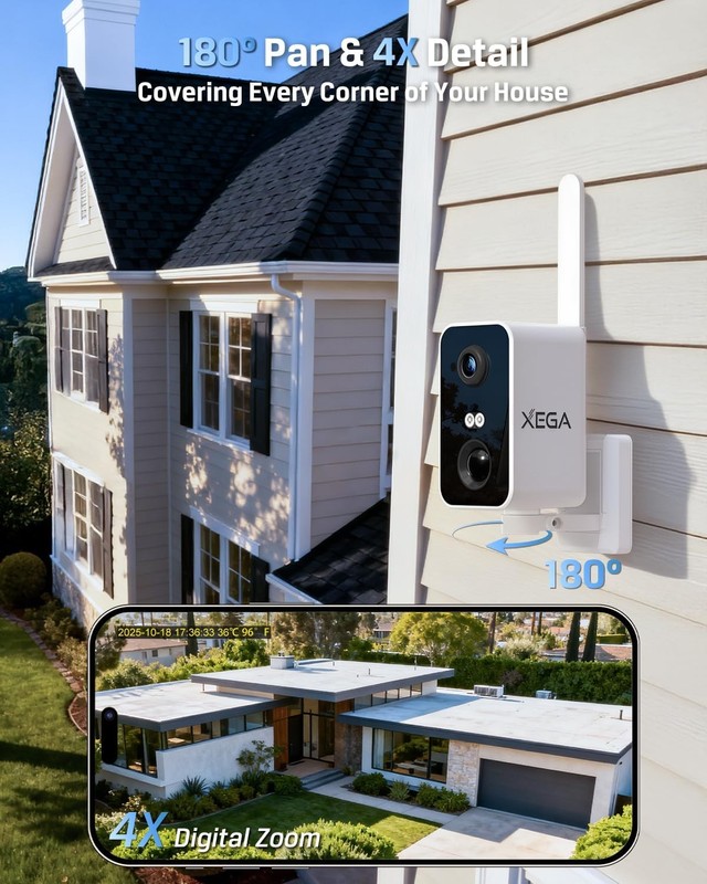 4G SIM 2K Camara De Seguridad SIN WIFI Inalambrica Con Panel Solar Para Exterior gallery