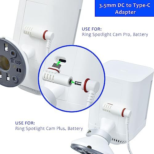 6Ft Charging Cable with Adapter for Ring Camera,Ring Power Cord for Ring Stick gallery
