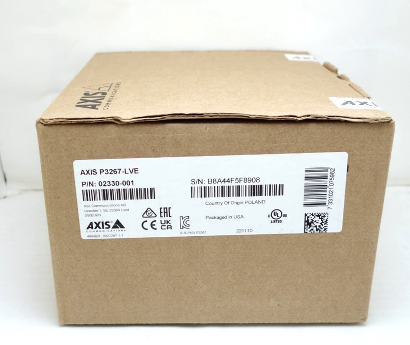 New AXIS Communications P3267-LVE 02330-001 5MP IP Outdoor Vandal Network Camera gallery