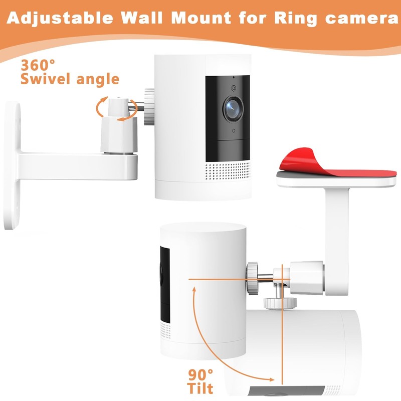 2Pack Ring Camera Wall Mount,Compatible with Ring Outdoor Cam Plus/Stick Up Cam gallery