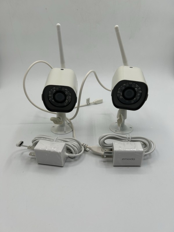 Lot of 2 Zmodo Wi-Fi Surveillance IP Wireless Camera ZP-IBH15-W Pair