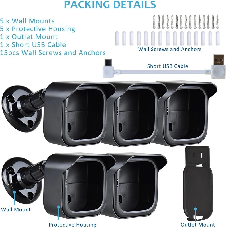 All New Blink Outdoor 4th & 3rd Gen Camera Mount Bracket,5 Pack Full Weather ... gallery