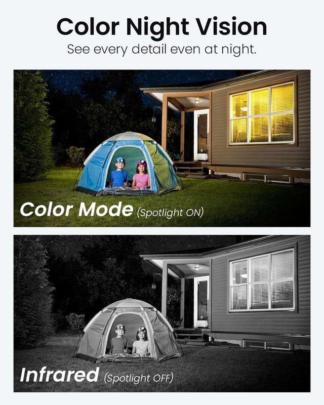2K WiFi Surveillance Security Camera Outdoor/Home/Dome, Pan-Tilt 360° View, 3... gallery