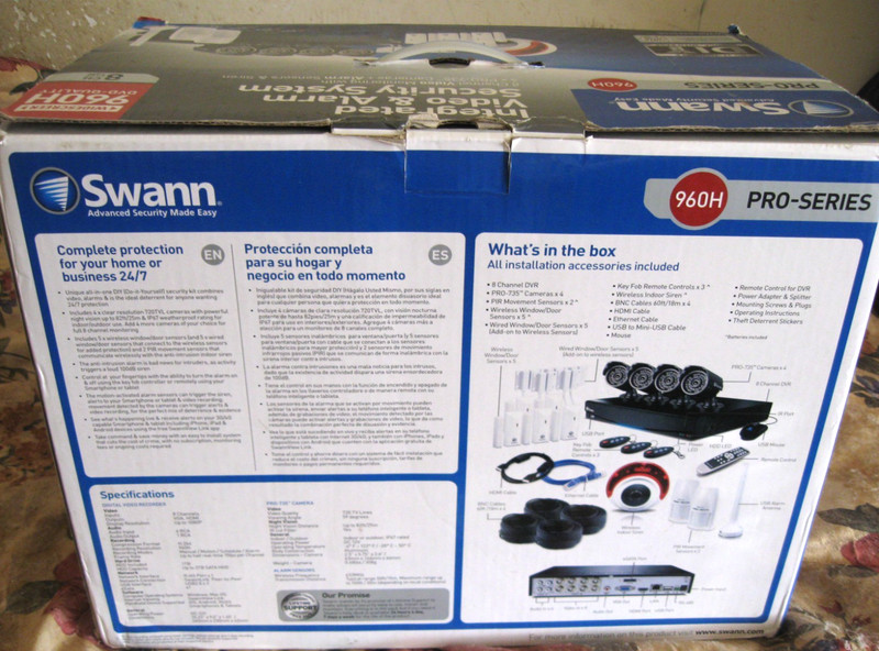 Swann SWVAK-834254C Integrated Video &Alarm Security System PRO 8 Channels 960H gallery