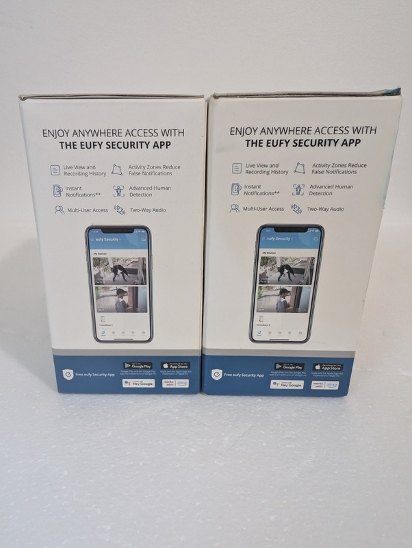 Lot of 2 Eufy Security S220 SoloCam 2K Solar Wireless Outdoor Cameras T8134 New gallery