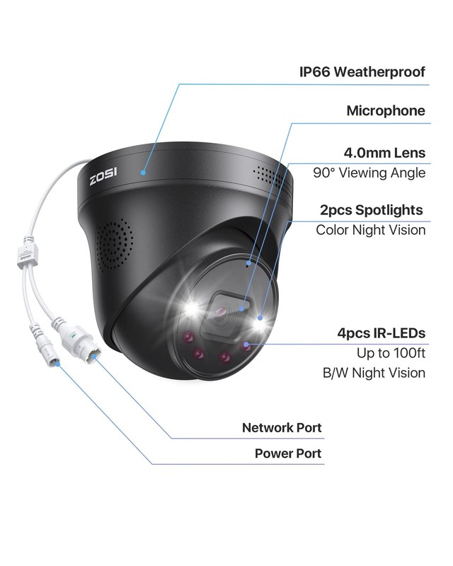 4K PoE Add On ,Person Vehicle Detection, Color Night Vision, Sound & Light Si... gallery