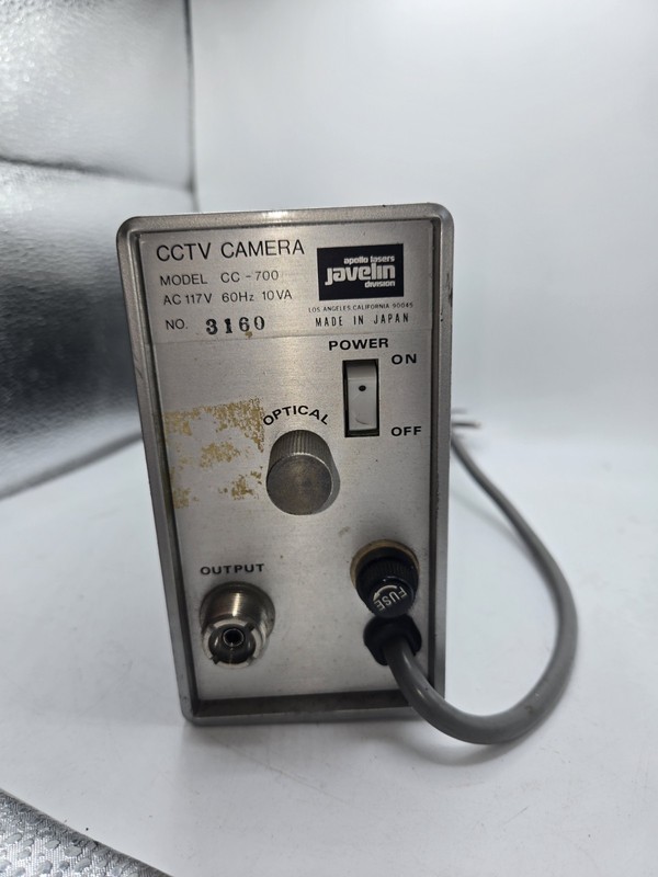 Apollo Lasers Javelin Division CC-700 CCTV Camera Vintage Japan Untested gallery