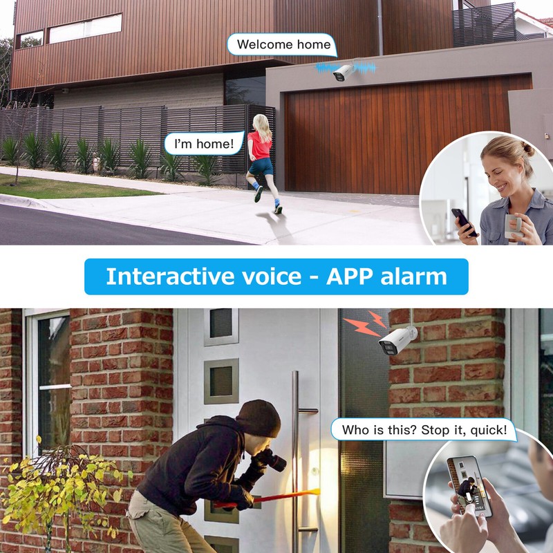 Jennov 8MP PoE Security Camera Audio A95 IP Network Outdoor Human Detection IP66 gallery