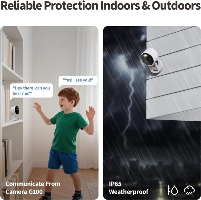 G100, 2K Indoor/Outdoor Security Camera, Homekit Secure Video, 2-Way Audio, Spot gallery