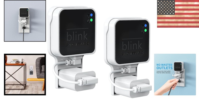 2-Pack Wall Mount for Blink Sync Module 2 - Quick Installation & Compact Design gallery