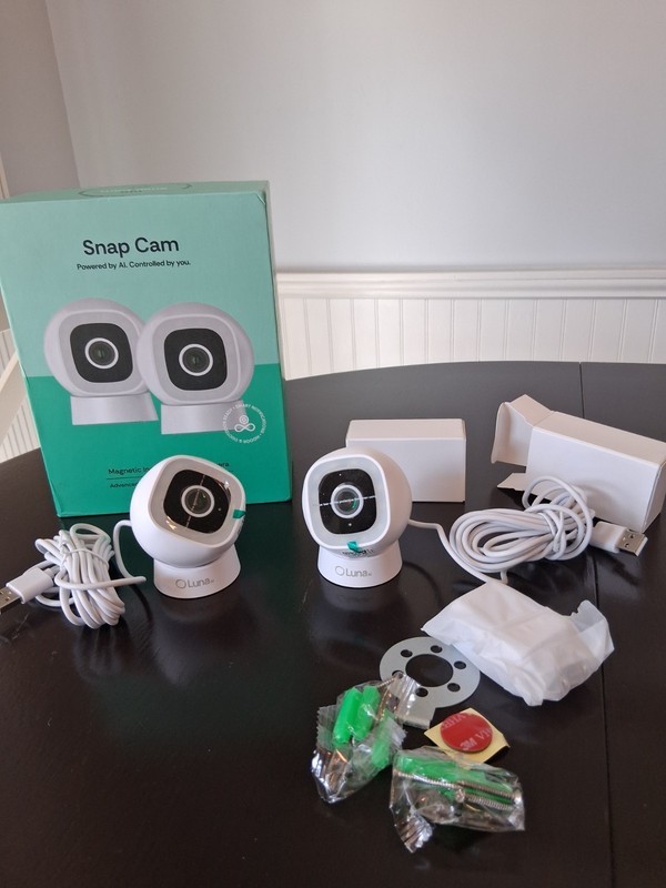 2 Pk Luna AI Wired Cameras for Home Security Outdoor/Indoor, 2K, Wi-Fi gallery