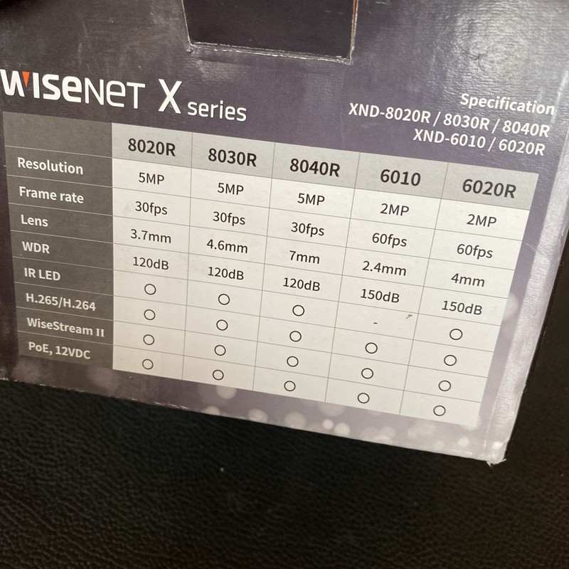 NOS Wisenet xnd-6010 SECURITY Newtork Camera X Series New In Box Hanwha Techwin gallery